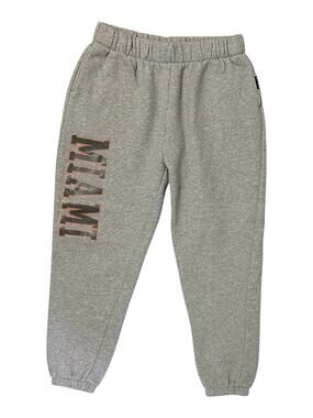 Hype and Vice University of Miami Gray Jogger Sweatpants Size M Athleisure